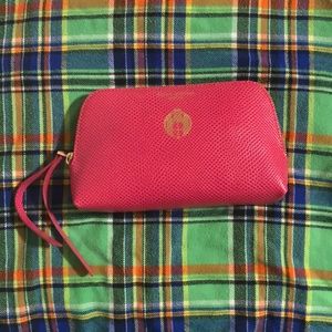 Hot pink clutch/ cosmetic case